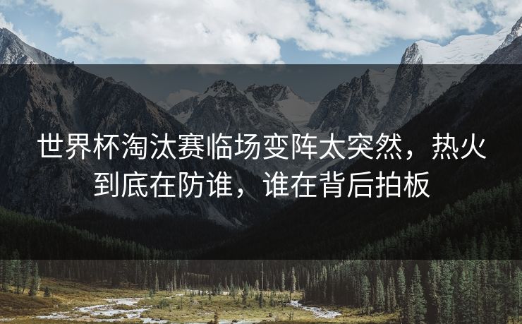 世界杯淘汰赛临场变阵太突然,热火到底在防谁,谁在背后拍板 世界杯淘汰赛临场变阵太突然,热火到底在防谁,谁在背后拍板