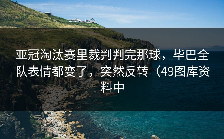 亚冠淘汰赛里裁判判完那球，毕巴全队表情都变了，突然反转（49图库资料中